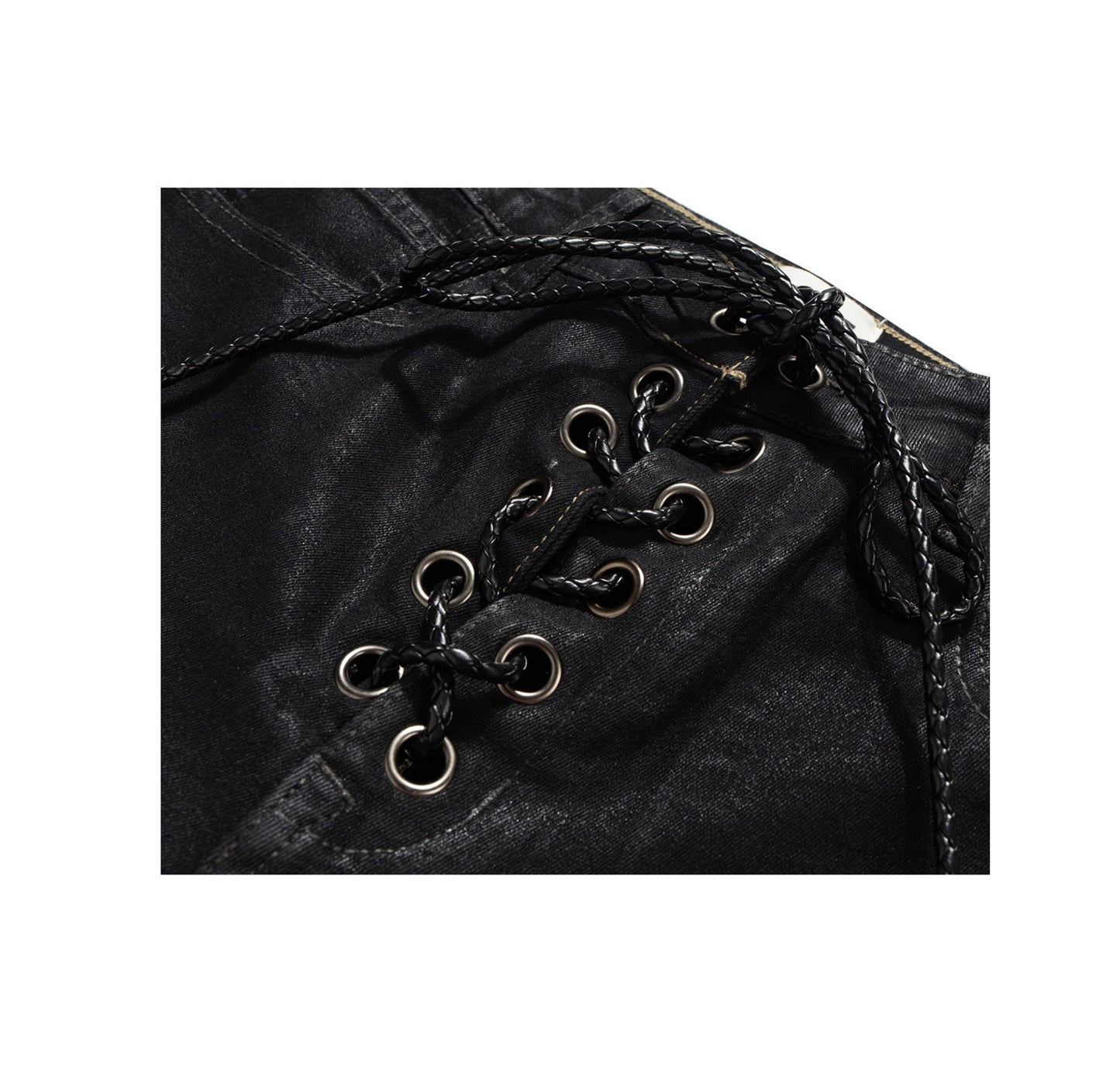 Lace Up Flared Jeans