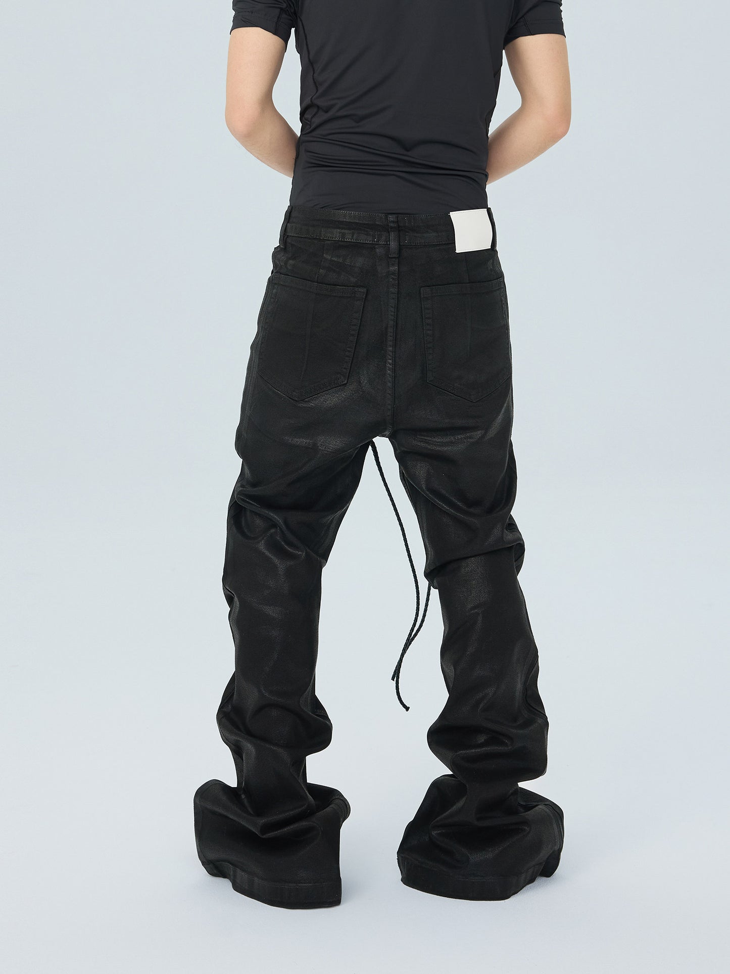 Lace Up Flared Jeans